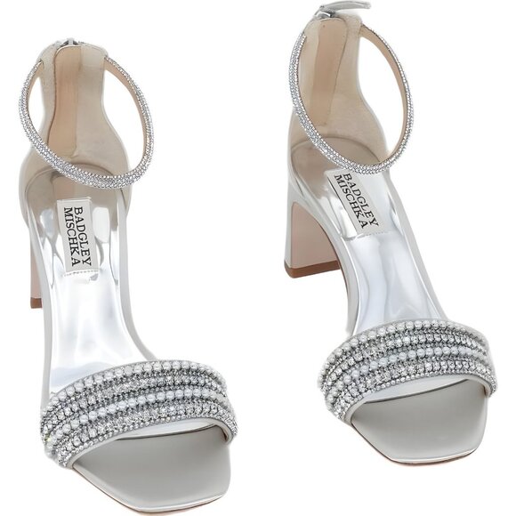 Badgley Mischka Kameryn Heeled Sandal, Morning Fog, Size 5.5, Women's - Picture 1 of 6